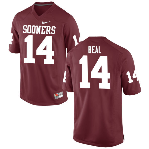 Men Oklahoma Sooners #14 Emmanuel Beal College Football Jerseys Game-Crimson